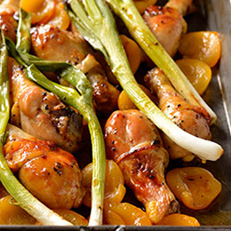 Sticky Apricot and Spring Onion Chicken Drumsticks