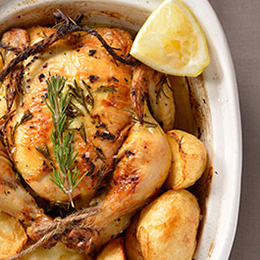 Roast Chicken served with Roasted Potatoes