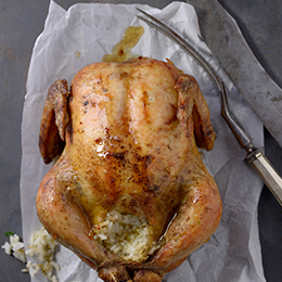 Roast Chicken Stuffed with Savoury Rice