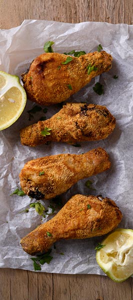 Juicy air fryer chicken drumstick
