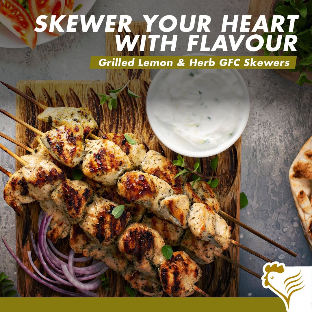 Grilled Lemon & Herb Chicken Skewers