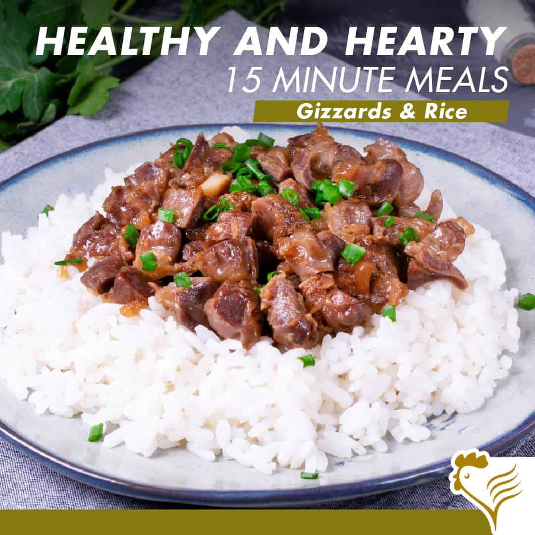 Quick & Flavorful Grain Field Chickens Gizzards & Rice
